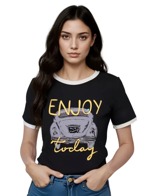 Retro Car Graphic Ringer Tee
